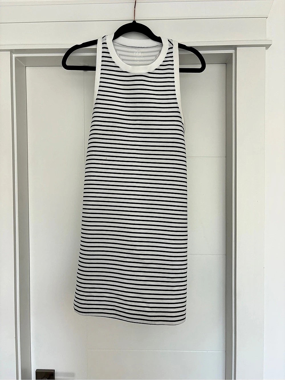 Abercrombie & Fitch YPB Dress Striped Racerback Mini Dress White & Black